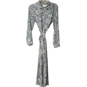 NWT NANETTE LAPORE Button Down Collared Maxi Dress w/ Slip &Tie Belt